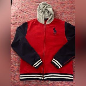 Boys Ralph Lauren polo Hoodie size 18/20 XL 100%cotton